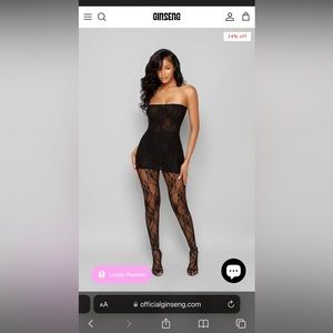 Lace black mini dress